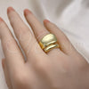 Oro Laminado Elegant Ring, Gold Filled Style Polished, Golden Finish, 01.341.0118 (One size fits all)