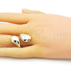 Oro Laminado Elegant Ring, Gold Filled Style Chunky Design, Polished, Golden Finish, 01.213.0044