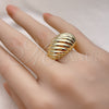Oro Laminado Elegant Ring, Gold Filled Style Twist Design, Polished, Golden Finish, 01.213.0046 (One size fits all)