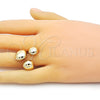 Oro Laminado Elegant Ring, Gold Filled Style Chunky Design, Polished, Golden Finish, 01.213.0050