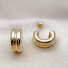 Oro Laminado Stud Earring, Gold Filled Style Polished, Golden Finish, 02.213.0595