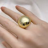 Oro Laminado Elegant Ring, Gold Filled Style Ball Design, Polished, Golden Finish, 01.341.0126 (One size fits all)