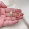 Oro Laminado Small Hoop, Gold Filled Style Twist Design, Polished, Golden Finish, 02.195.0261.20