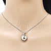 Rhodium Gold Filled Pendant Necklace, Hollow and Teardrop Design, Polished, Rhodium Finish, 04.368.0013.18 (01 MM Thickness, 18 Inches Length)