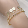 Oro Laminado Charm Bracelet, Gold Filled Style Rolo Design, Polished, Golden Finish, 03.331.0229.08 (07 MM Thickness, 8 Inches Length)
