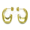 Oro Laminado Small Hoop, Gold Filled Style Polished, Golden Finish, 02.163.0304.16