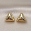 Oro Laminado Stud Earring, Gold Filled Style Polished, Golden Finish, 02.385.0049