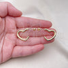 Oro Laminado Stud Earring, Gold Filled Style Heart Design, Polished, Golden Finish, 02.213.0631