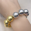Oro Laminado Fancy Bracelet, Gold Filled Style Ball Design, Polished, Two Tone, 03.341.0212.08 (16 MM Thickness, 8 Inches Length)