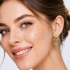 Oro Laminado Stud Earring, Gold Filled Style Hollow Design, Polished, Golden Finish, 02.196.0113