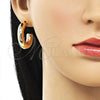 Oro Laminado Small Hoop, Gold Filled Style Hollow Design, Polished, Golden Finish, 02.163.0311.25