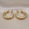 Oro Laminado Medium Hoop, Gold Filled Style Hollow Design, Polished, Golden Finish, 02.163.0312.30