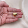 Oro Laminado Fancy Pendant, Gold Filled Style Heart Design, Polished, Golden Finish, 05.368.0004