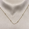 Oro Laminado Basic Necklace, Gold Filled Style Ball Design, Polished, Golden Finish, 04.213.0318.24 (01 MM Thickness, 24 Inches Length)