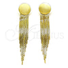Oro Laminado Long Earring, Gold Filled Style Long Box Design, Polished, Golden Finish, 02.362.0008