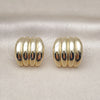 Oro Laminado Stud Earring, Gold Filled Style Polished, Golden Finish, 02.213.0661