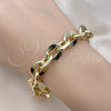 Oro Laminado Fancy Bracelet, Gold Filled Style Rolo Design, Polished, Golden Finish, 03.331.0234.09 (12 MM Thickness, 9 Inches Length)
