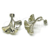 Rhodium Plated Stud Earring, Chunky Design, Polished, Rhodium Finish, 02.368.0090.1