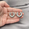 Rhodium Gold Filled Earcuff, Hollow Design, Diamond Cutting Finish, Rhodium Finish, 02.163.0306.1.25