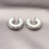 Rhodium Gold Filled Earcuff, Hollow Design, Diamond Cutting Finish, Rhodium Finish, 02.163.0306.1.25
