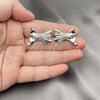 Rhodium Plated Stud Earring, Bow Design, Polished, Rhodium Finish, 02.341.0193.1
