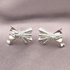 Rhodium Plated Stud Earring, Bow Design, Polished, Rhodium Finish, 02.341.0193.1