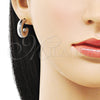 Rhodium Gold Filled Small Hoop, Hollow Design, Diamond Cutting Finish, Rhodium Finish, 02.163.0292.1.20