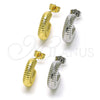 Rhodium Gold Filled Small Hoop, Hollow Design, Diamond Cutting Finish, Rhodium Finish, 02.163.0292.1.20