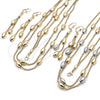 Oro Laminado Necklace, Bracelet and Earring, Gold Filled Style Box and Ball Design, Matte Finish, Two Tone, 06.372.0072