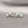 Rhodium Gold Filled Stud Earring, Bow Design, Diamond Cutting Finish, Rhodium Finish, 02.341.0203.1