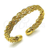 Oro Laminado Individual Bangle, Gold Filled Style Twist Design, Polished, Golden Finish, 07.170.0005.1 (11 MM Thickness, One size fits all)