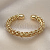 Oro Laminado Individual Bangle, Gold Filled Style Twist Design, Yellow Polished, Golden Finish, 07.170.0006.1 (10 MM Thickness, One size fits all)
