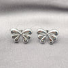 Rhodium Plated Stud Earring, Chunky Design, Polished, Rhodium Finish, 02.341.0204.1