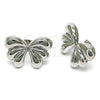 Rhodium Plated Stud Earring, Chunky Design, Polished, Rhodium Finish, 02.341.0204.1