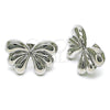 Rhodium Gold Filled Stud Earring, Bow Design, Polished, Rhodium Finish, 02.341.0204.1
