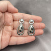 Rhodium Gold Filled Stud Earring, Teardrop Design, Polished, Rhodium Finish, 02.418.0004.1