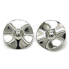 Rhodium Plated Stud Earring, Chunky Design, Polished, Rhodium Finish, 02.385.0053.1