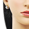 Rhodium Gold Filled Huggie Hoop, Ball and Hollow Design, Polished, Rhodium Finish, 02.156.0675.1.12