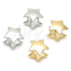 Rhodium Gold Filled Huggie Hoop, Star Design, Polished, Rhodium Finish, 02.163.0326.1.14