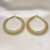 Oro Laminado Medium Hoop, Gold Filled Style Spiral Design, Polished, Golden Finish, 02.213.0682.50