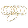 Oro Laminado Semanario Bangle, Gold Filled Style Polished, Golden Finish, 07.08.0001.05 (03 MM Thickness, Size 5 (2.50 Diameter))