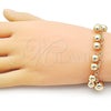 Oro Laminado Fancy Bracelet, Gold Filled Style Ball and Rolo Design, Polished, Golden Finish, 03.331.0302.08 (15 MM Thickness, 8 Inches Length)