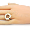 Oro Laminado Elegant Ring, Gold Filled Style Polished, Golden Finish, 01.60.0014 (One size fits all)
