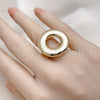 Oro Laminado Elegant Ring, Gold Filled Style Polished, Golden Finish, 01.60.0014 (One size fits all)
