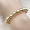 Oro Laminado Fancy Bracelet, Gold Filled Style Ball and Hollow Design, Polished, Golden Finish, 03.253.0101.07 (10 MM Thickness, 8 Inches Length)