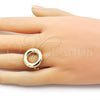 Oro Laminado Elegant Ring, Gold Filled Style Polished, Golden Finish, 01.341.0145 (One size fits all)