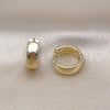 Oro Laminado Huggie Hoop, Gold Filled Style Polished, Golden Finish, 02.213.0584.16