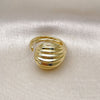 Oro Laminado Elegant Ring, Gold Filled Style Teardrop Design, Polished, Golden Finish, 01.341.0156 (One size fits all)