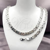Stainless Steel Necklace and Bracelet, Polished, Steel Finish, 06.116.0057.1.22