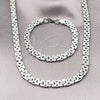 Stainless Steel Necklace and Bracelet, Polished, Steel Finish, 06.116.0057.1.22